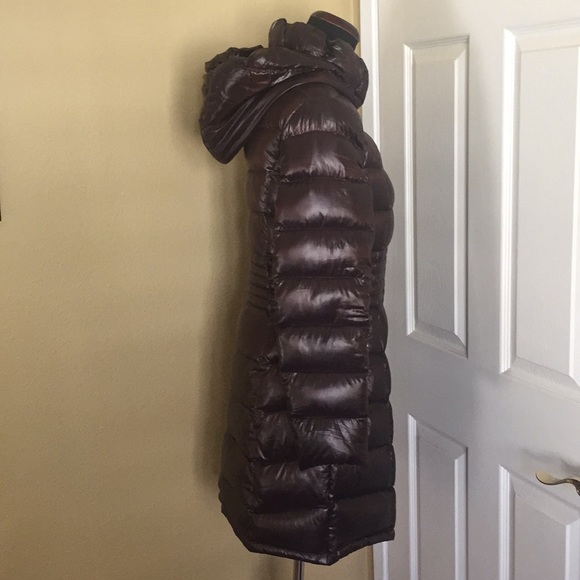 VIA SPIGA WOMENS BROWN DOWN HOODED COAT - Picture 4 of 11